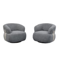 33W 360 Swivel Modern Barrel Chair Accent Chair Set of 2