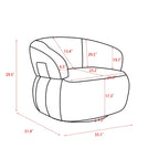 33W 360 Swivel Modern Barrel Chair Accent Chair Set of 2