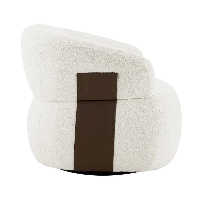 33W 360 Swivel Modern Barrel Chair Accent Chair Set of 2