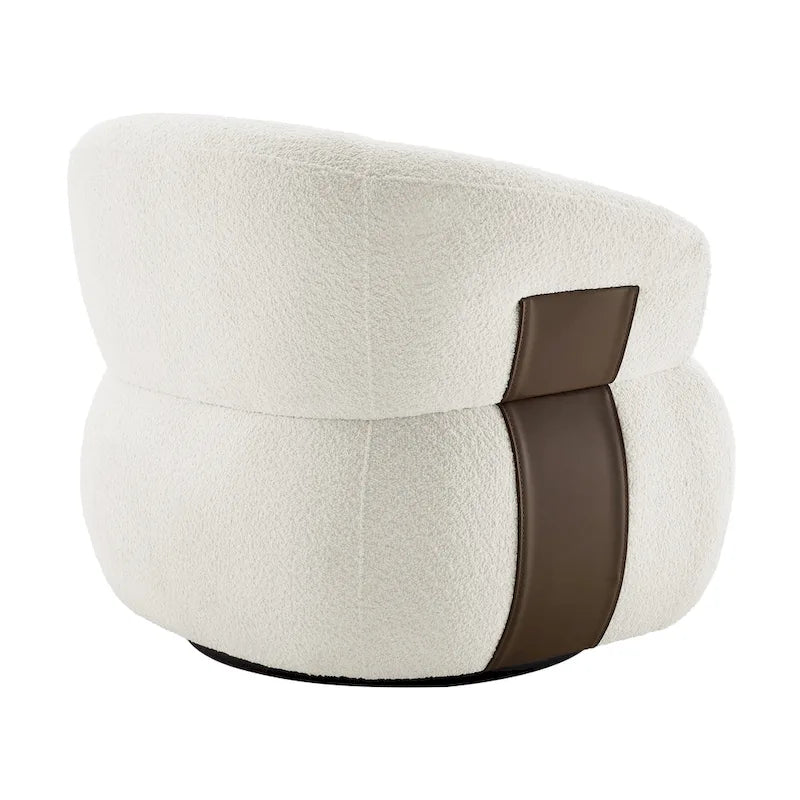 33W 360 Swivel Modern Barrel Chair Accent Chair Set of 2