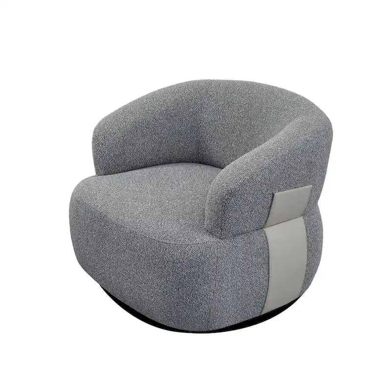 33W 360 Swivel Modern Barrel Chair Accent Chair Set of 2