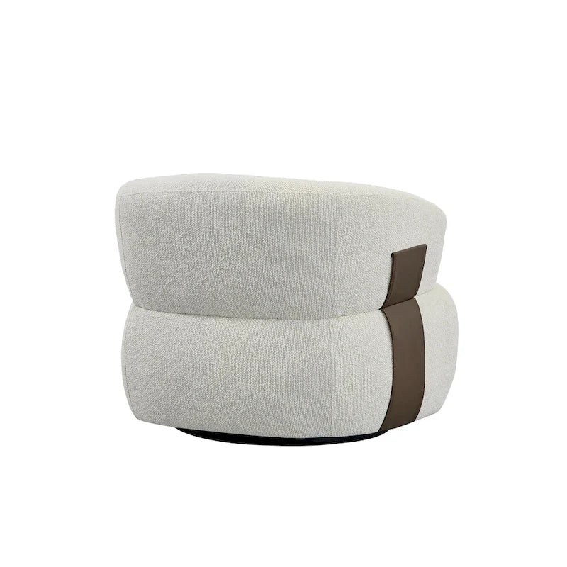 33W 360 Swivel Modern Barrel Chair Accent Chair Set of 2