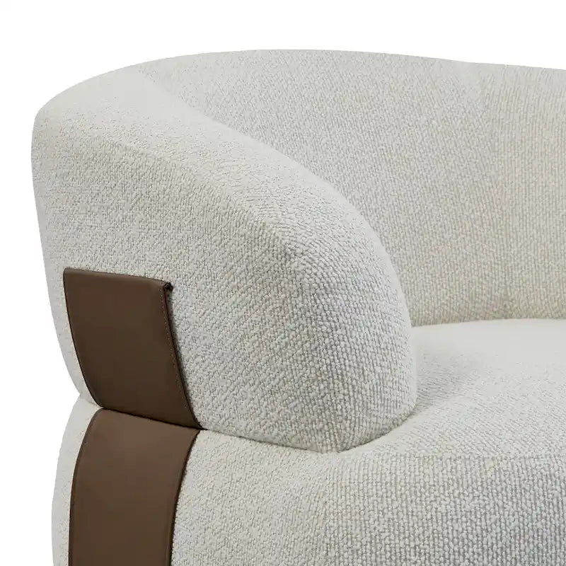 33W 360 Swivel Modern Barrel Chair Accent Chair Set of 2