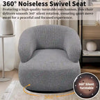 33W 360 Swivel Modern Barrel Chair Accent Chair Set of 2