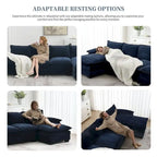5-seat Chenille L-Shape Sectional Sofa with Reversible Chaise Sleeper Sofa Couch for Living Room, Apartment
