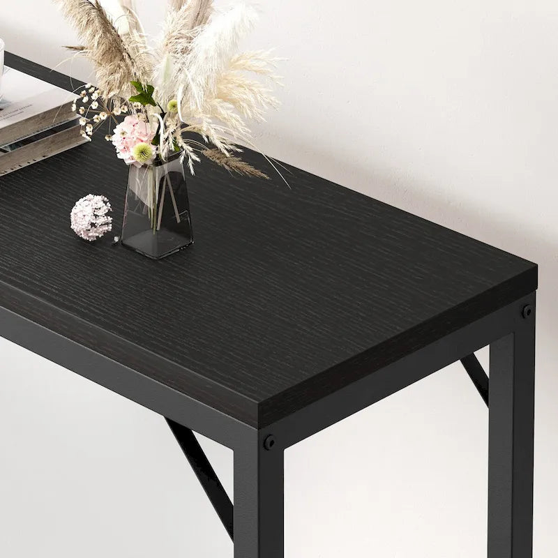 Narrow Console Table Sofa Table Industrial Hallway Table for Entryway