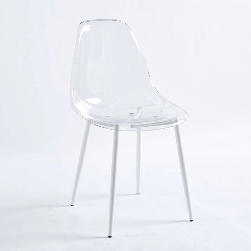 dining chair,set of 4,metal leg,plastic seat for Living Room