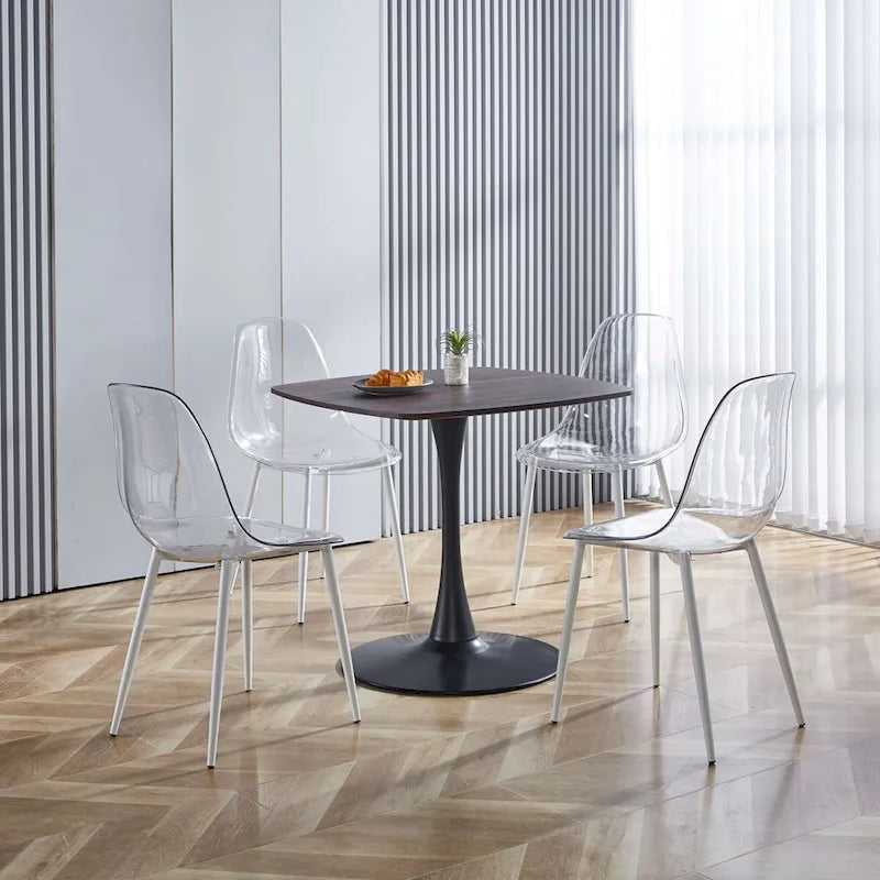 dining chair,set of 4,metal leg,plastic seat for Living Room