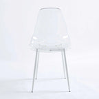 dining chair,set of 4,metal leg,plastic seat for Living Room