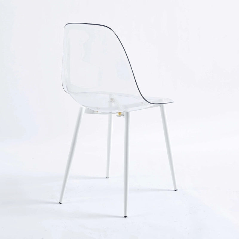 dining chair,set of 4,metal leg,plastic seat for Living Room