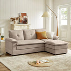L-Shaped Sectional Sofa with Cloud-Like Seats - 82.28 Inches - Perfect for Living Room