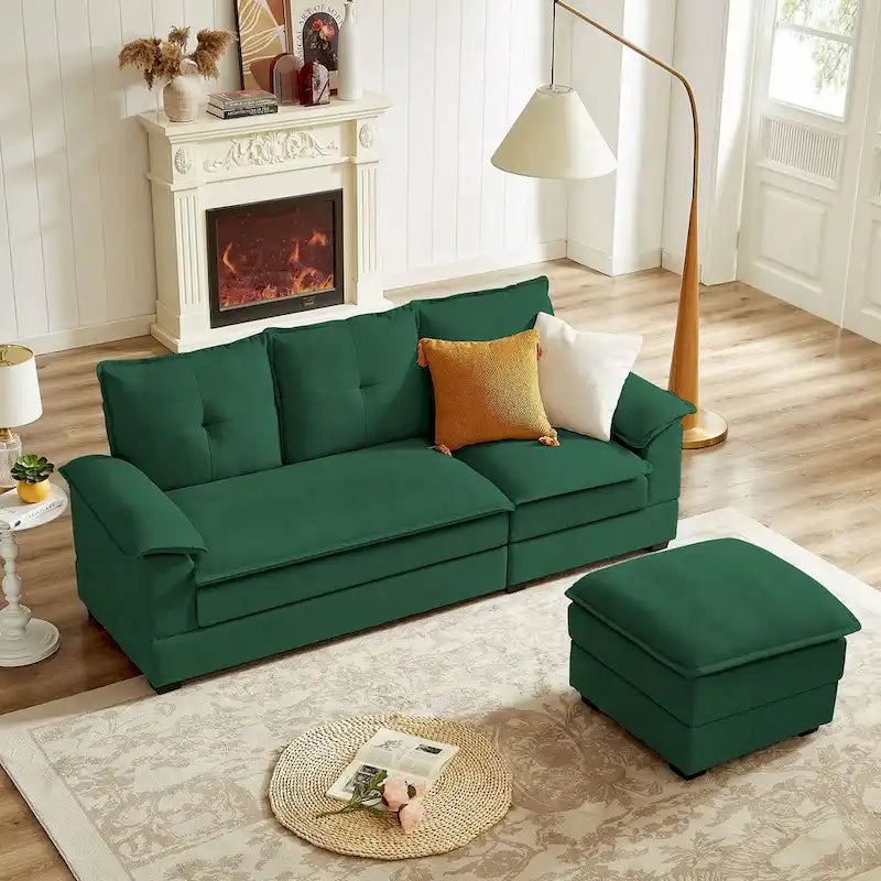 L-Shaped Sectional Sofa with Cloud-Like Seats - 82.28 Inches - Perfect for Living Room
