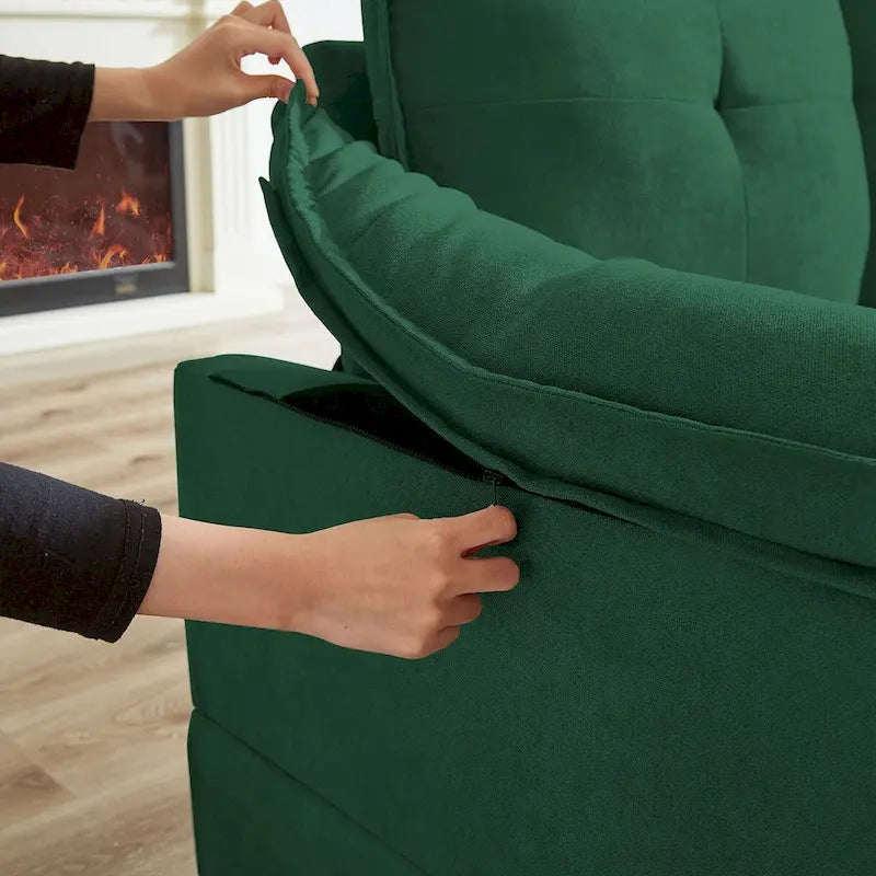 L-Shaped Sectional Sofa with Cloud-Like Seats - 82.28 Inches - Perfect for Living Room