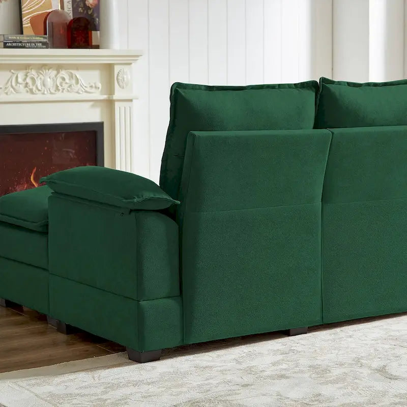 L-Shaped Sectional Sofa with Cloud-Like Seats - 82.28 Inches - Perfect for Living Room