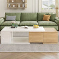 Extendable Coffee Table with 2 Storage Drawers