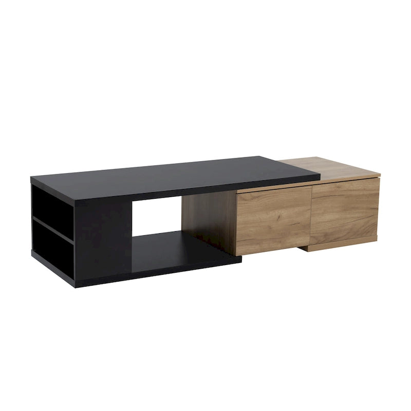 Extendable Coffee Table with 2 Storage Drawers