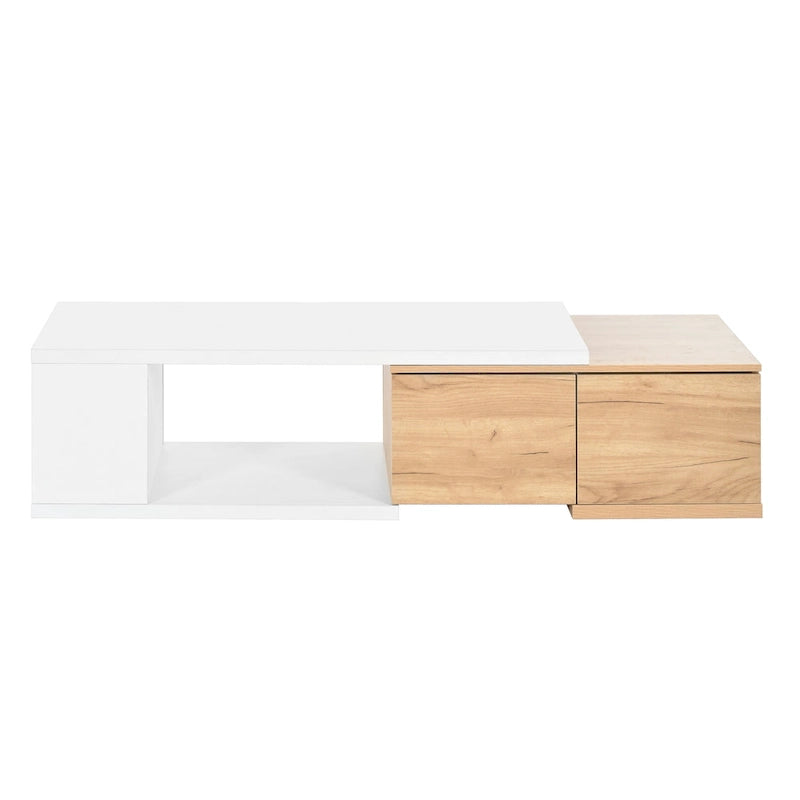 Extendable Coffee Table with 2 Storage Drawers