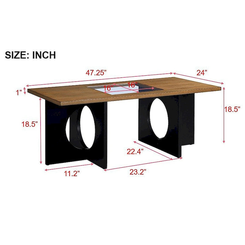 47 Contemporary Wood Rectangular Coffee Table