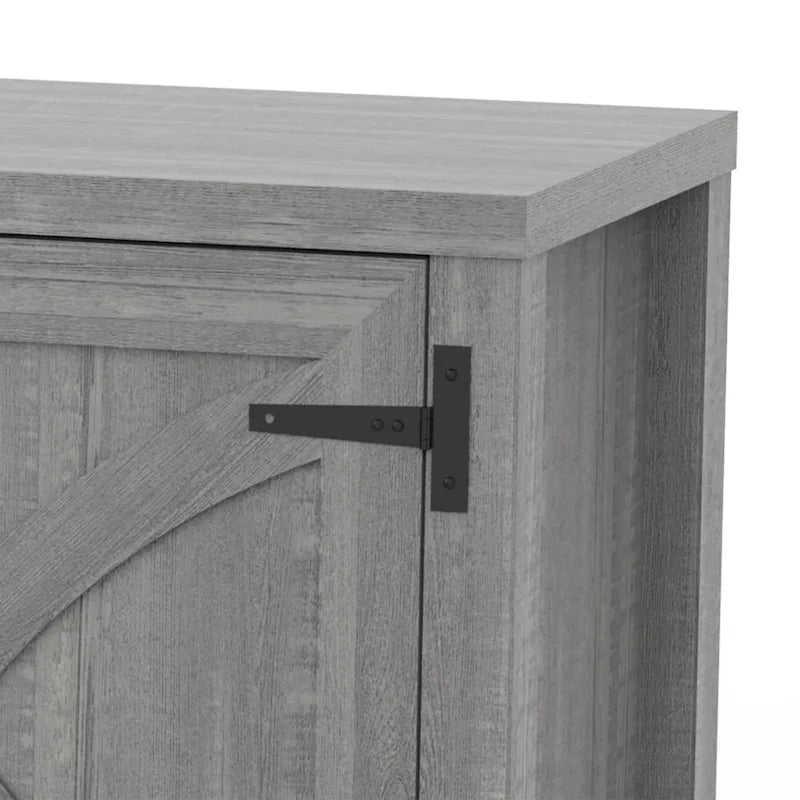 58-inch Grey Electric Fireplace TV Stands Console Table with 18 Electric Fireplace