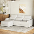 L-shaped Modular Sectional Sofa w/Removable Back Cushions & 3 Pillows