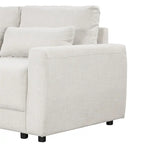 L-shaped Modular Sectional Sofa w/Removable Back Cushions & 3 Pillows