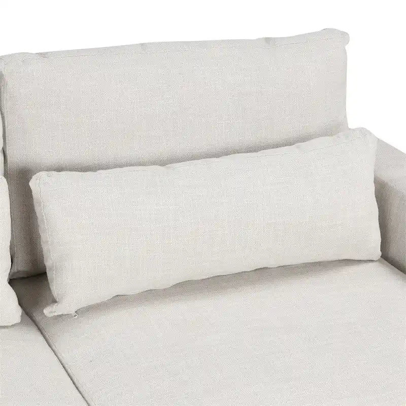 L-shaped Modular Sectional Sofa w/Removable Back Cushions & 3 Pillows