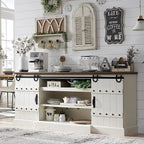 75 Farmhouse TV Stand, Media Console Table, Entertainment Center