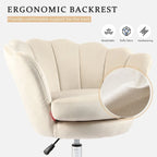 VANITII Accent Chair Swivel Vanity Chair Office Desk Chair With Wheels Modern Height Adjustable Pink/Grey/White