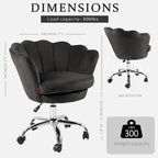 VANITII Accent Chair Swivel Vanity Chair Office Desk Chair With Wheels Modern Height Adjustable Pink/Grey/White