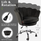 VANITII Accent Chair Swivel Vanity Chair Office Desk Chair With Wheels Modern Height Adjustable Pink/Grey/White