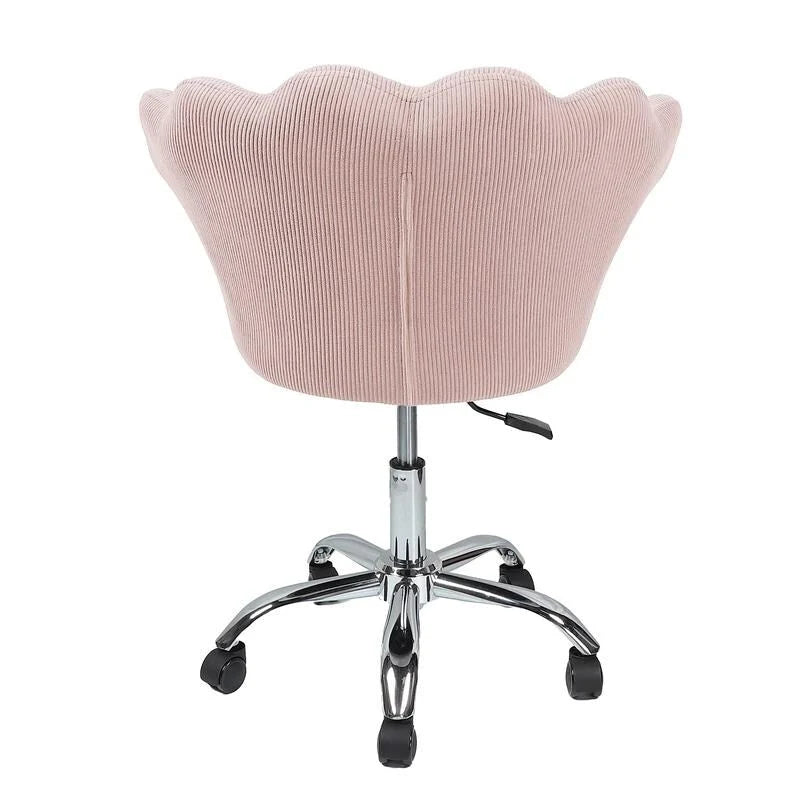 VANITII Accent Chair Swivel Vanity Chair Office Desk Chair With Wheels Modern Height Adjustable Pink/Grey/White