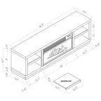77 in. TV Stand Console for Tvs up to 85 in. with Fireplace - 77 inches in width