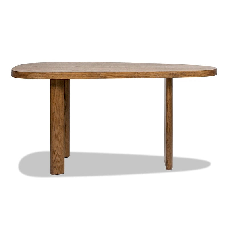 Melvin 60 Oak Wood Oblong Oval Console Table