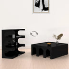 Multifunctional 4-Tier White Book Shelf & Coffee Table,Creative Furniture Floor Bookshelf,Minimalist Organizer Storage Shelves