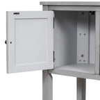 Ample Storage Vintage Console Table with Four Small Drawers and Bottom Shelf for Living Rooms, Entrances and Kitchens