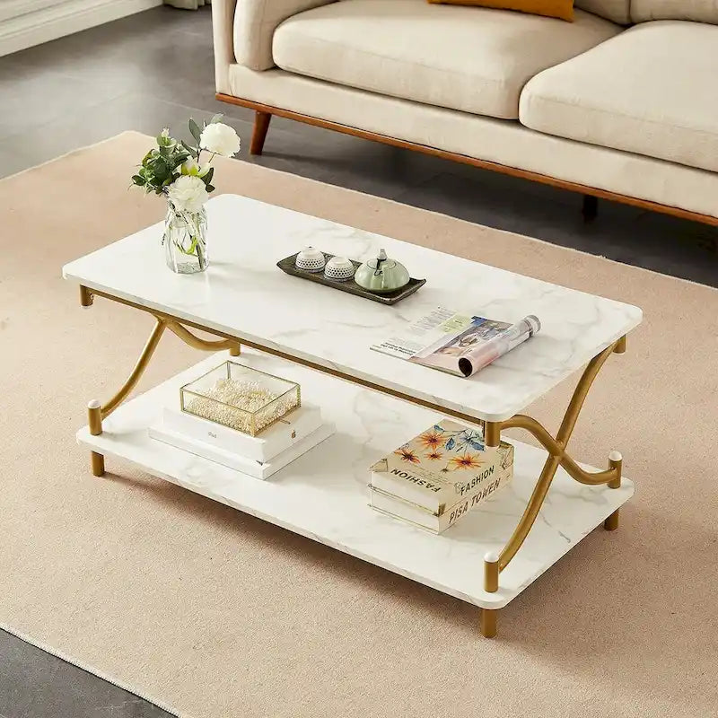 Modern 3-piece Coffee Table, Sofa Table & 1-drawer Nightstand Set of 2(Brown/Black/White)