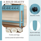 Rustic Entryway Console Table, 60 Long Sofa Table with two Different Size Drawers and Bottom Shelf for Storage