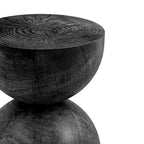 Alina Side Table Indoor/Outdoor Stone White w/ Gold Flakes