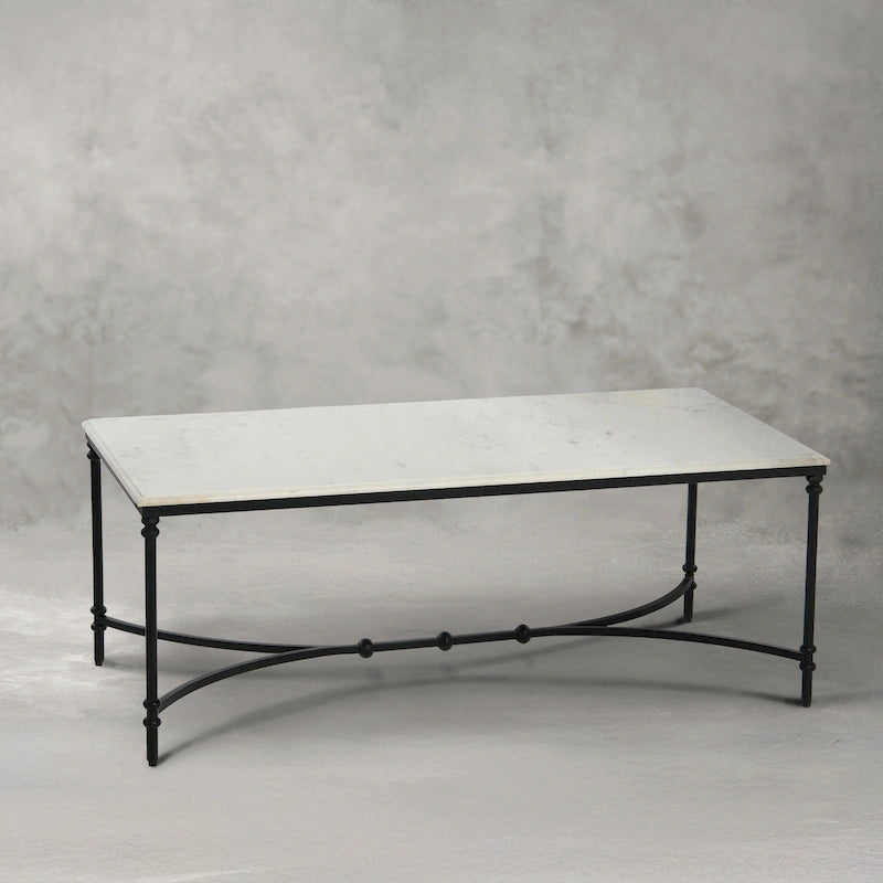 Libertine Genuine Marble and Metal Coffee Table