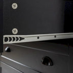 Drawer Dresser Bar Cabinet Side Cabinet,Buffet Sideboard, Solid Wood Frame,Plasticdoor Panel,Retro Shell Handle