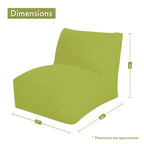 Indoor Outdoor Yellow Vertical Stripe Bean Bag Chair Lounger 36 in L x 27 in W x 24 in H