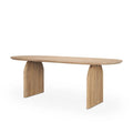 Oval Dining Table w/Light Brown Wood Top & Arched Legs - 86.5L x 39.0W x 30.0H