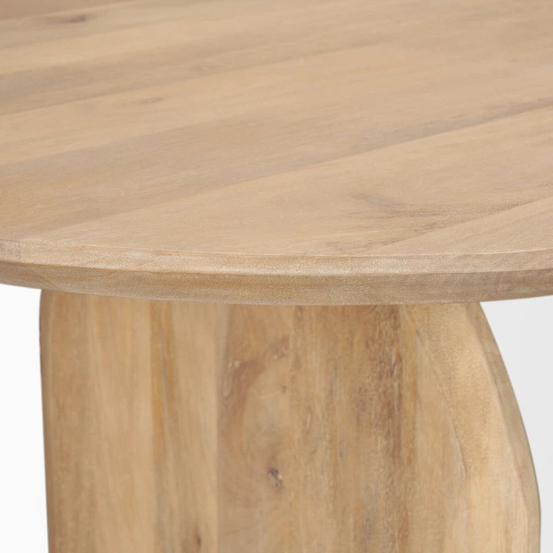 Oval Dining Table w/Light Brown Wood Top & Arched Legs - 86.5L x 39.0W x 30.0H