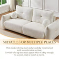 Lamb's Wool 2-Seater Cushion Sofa 90 Comfortable Sofa,w/2 Cushions