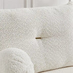 Lamb's Wool 2-Seater Cushion Sofa 90 Comfortable Sofa,w/2 Cushions