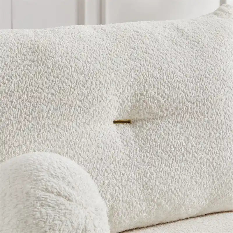 Lamb's Wool 2-Seater Cushion Sofa 90 Comfortable Sofa,w/2 Cushions