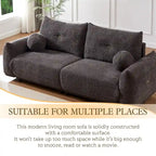 Lamb's Wool 2-Seater Cushion Sofa 90 Comfortable Sofa,w/2 Cushions