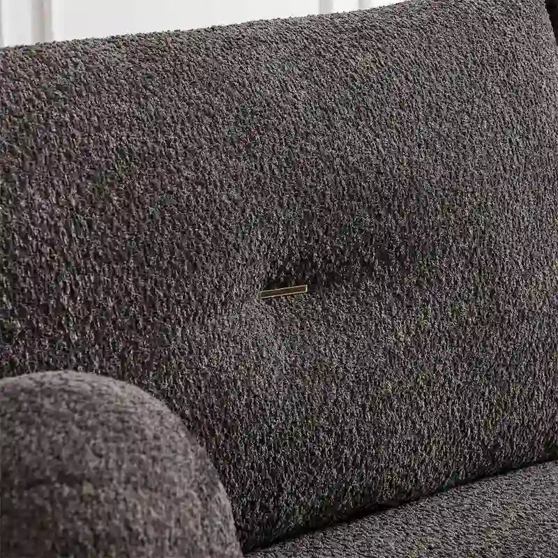 Lamb's Wool 2-Seater Cushion Sofa 90 Comfortable Sofa,w/2 Cushions