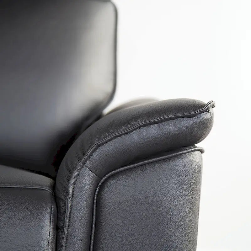 Furniture of America Marty Modern Leather Match Manual Recline Loveseat
