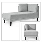 Stylish Indoor Linen Fabric Upholstered Single Leisure Chaise Lounge Chair
